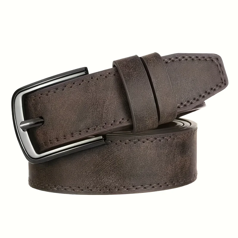 Men's Designer Casual Belt with Metal Needle Buckle - Fashion Luxury Belt, Versatile for Everyday & Formal Wear, For Ideal Gift