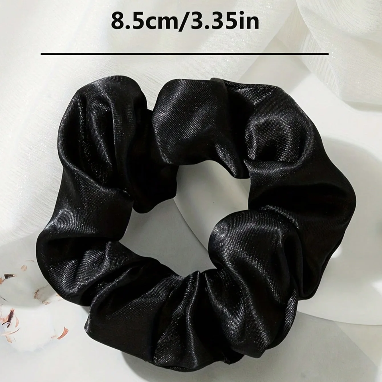 5pcs Retro Real Silk Large Scrunchies - Premium Hair Bands for Women, Suitable for Top Knots, Hair-friendly Hair Ties
