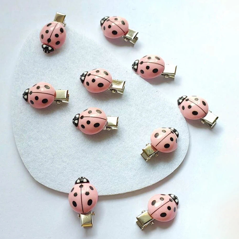10Pcs Ladybug Hair Clips, Animal Insect Hair Clips Back To School Hair Accessories, For Hair Decoration