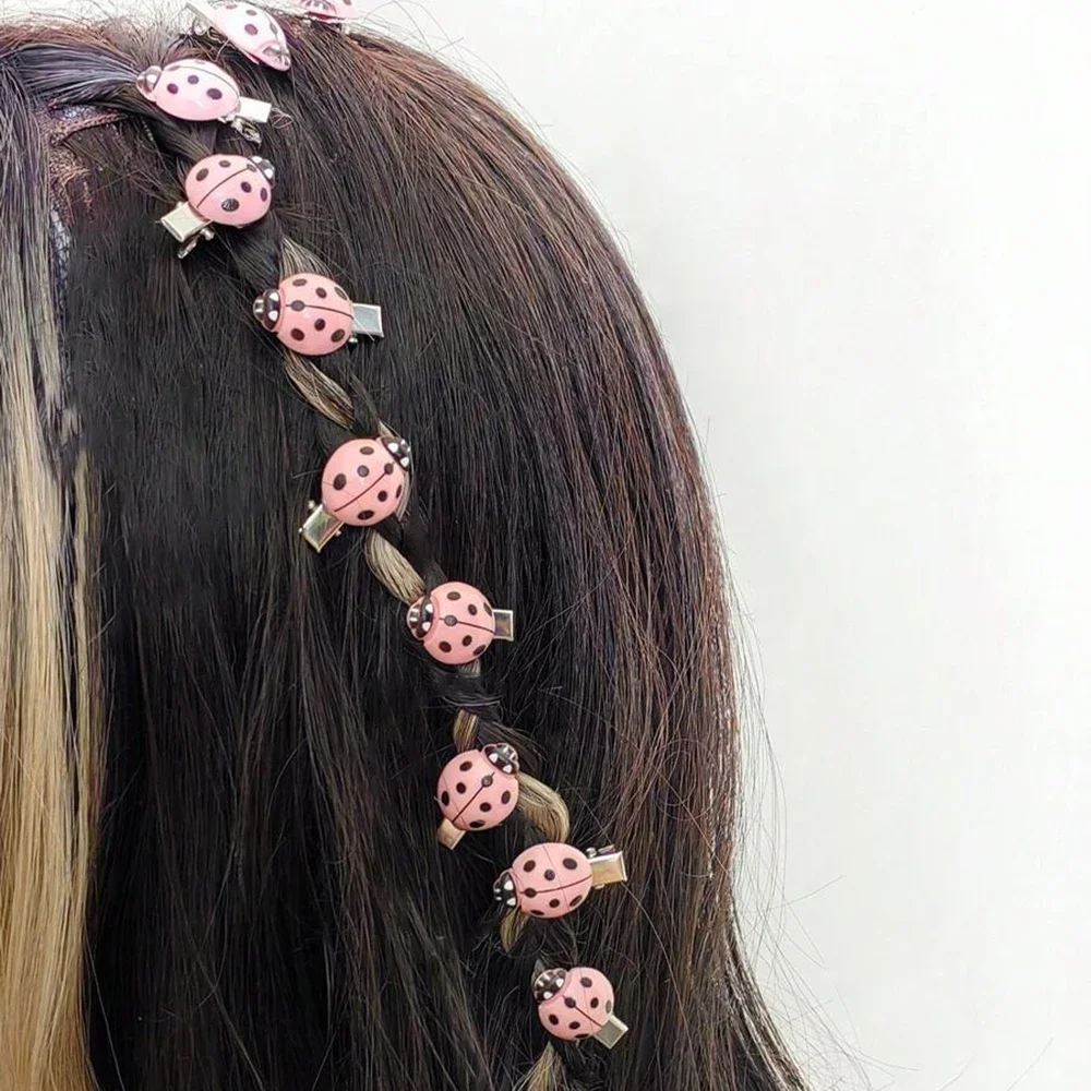 10Pcs Ladybug Hair Clips, Animal Insect Hair Clips Back To School Hair Accessories, For Hair Decoration
