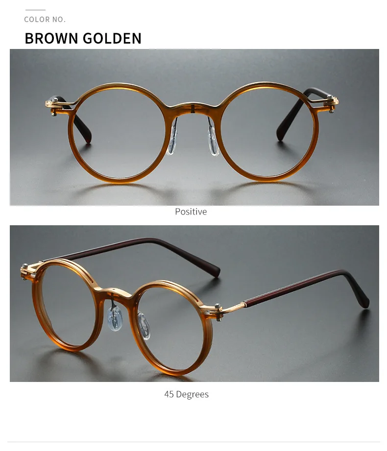 2026 New Retro Round Frame Anti Blue Light Presbyopia Glasses for Men, Business Style, High Quality Reading Glasses
