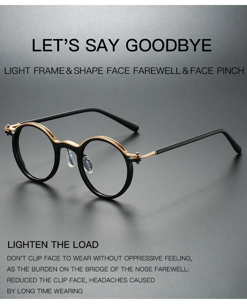 2026 New Retro Round Frame Anti Blue Light Presbyopia Glasses for Men, Business Style, High Quality Reading Glasses