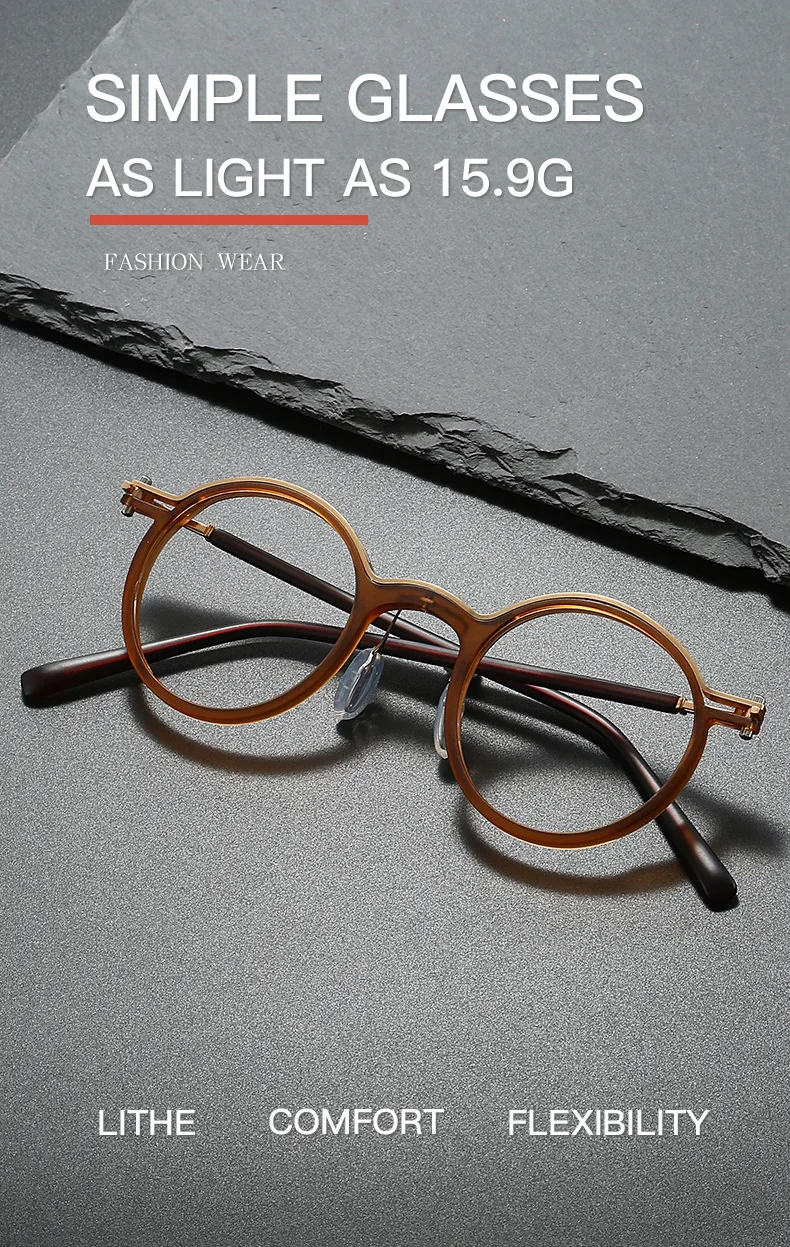 2026 New Retro Round Frame Anti Blue Light Presbyopia Glasses for Men, Business Style, High Quality Reading Glasses