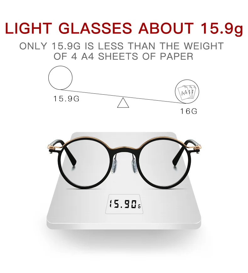2026 New Retro Round Frame Anti Blue Light Presbyopia Glasses for Men, Business Style, High Quality Reading Glasses