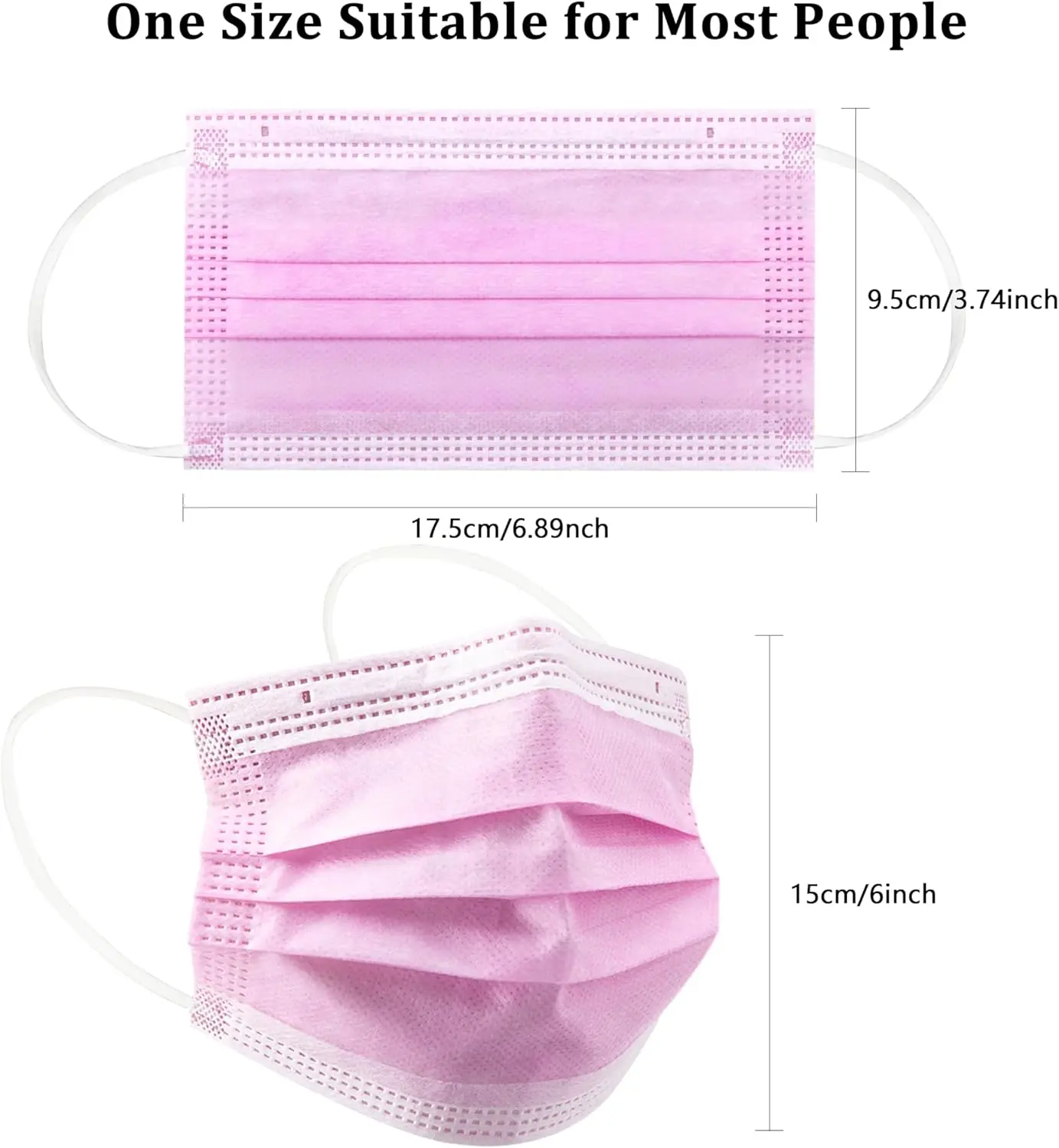 250 Pieces! Thickened Pink Disposable Masks - 3 Layers, Breathable and Comfortable, Adjustable Ear Loops and Snugly Fitting Nose Pads - 250/150/50/10 Pieces, Cheap for Home Use, Can Be Purchased in Bulk, Perfect for Ou