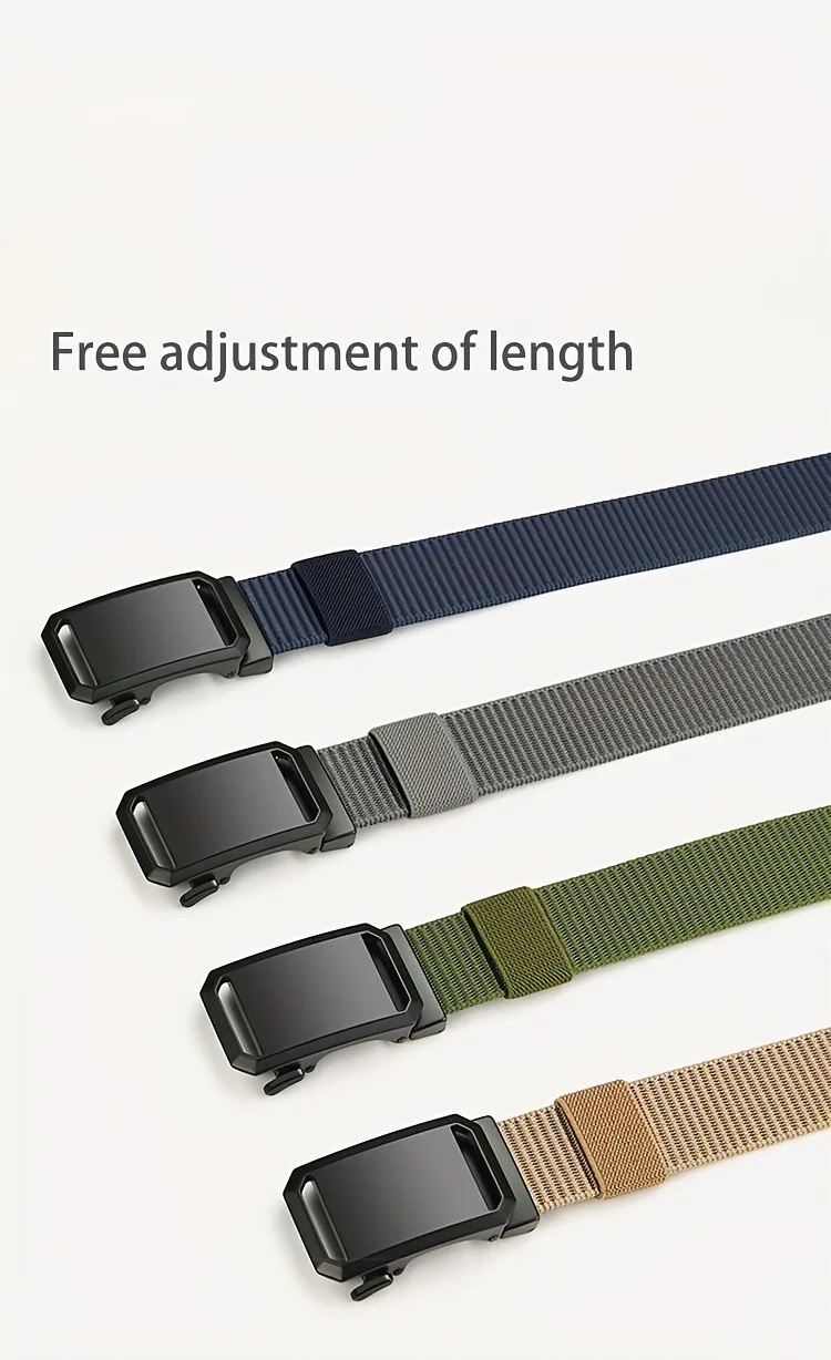 Newest Automatic Buckle Belt Canvas Tactical Waist Belt Durable Casual Outdoor Hunting Golf Adventure Training Pant Belt for Man