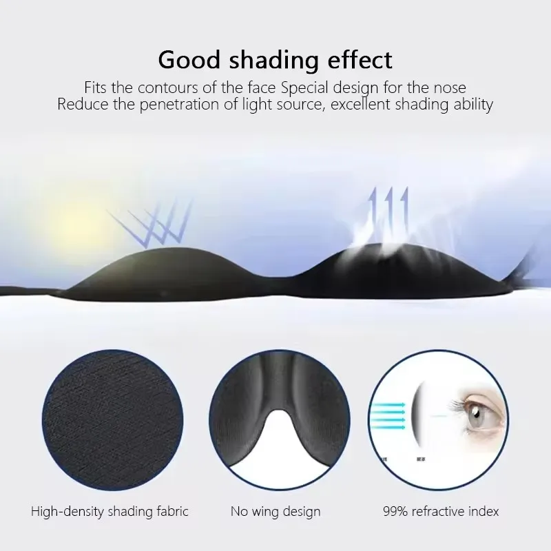 1/3/10PCS 3D Full Shading Sleep Mask Relaxing and Zero Pressure Soft and Breathable Nap Mask To Relieve Eye Fatigue