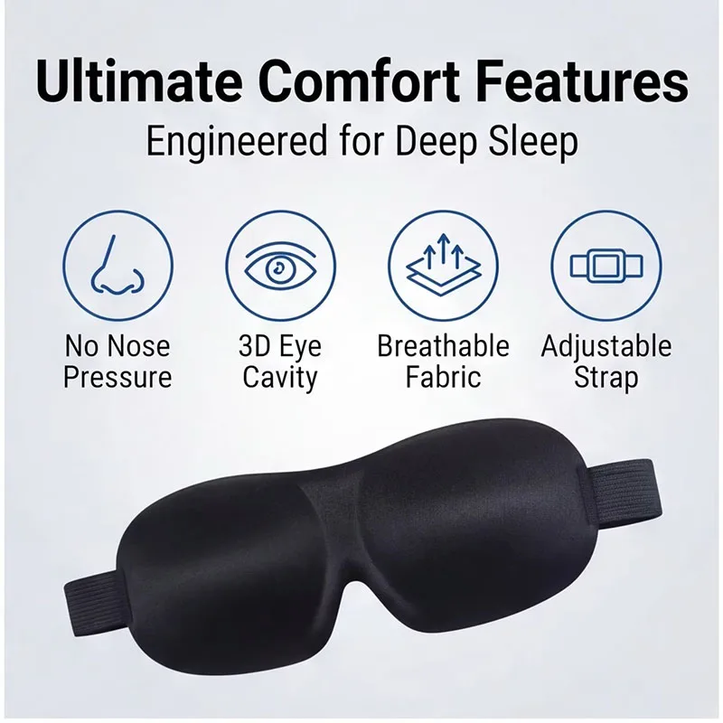 1/3/10PCS 3D Full Shading Sleep Mask Relaxing and Zero Pressure Soft and Breathable Nap Mask To Relieve Eye Fatigue
