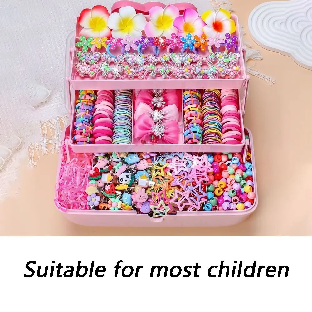 Flower High Elastic Hair Accessories Set No Hurt Hair Colorful Girls Hair Bands Hair Ties Girls Children
