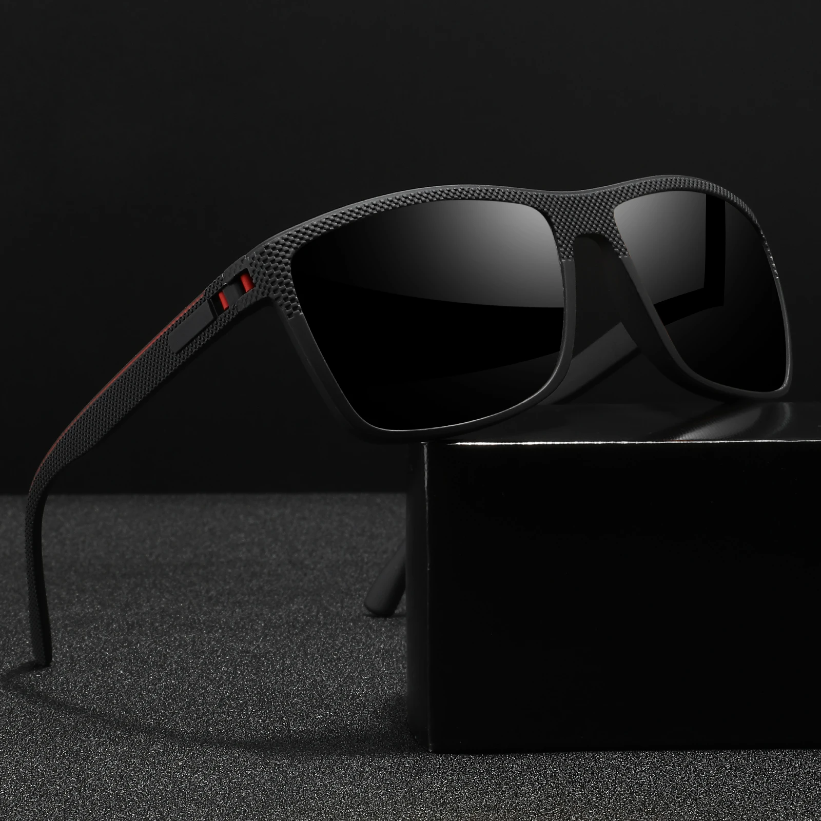 Premium Square Polarized Sunglasses - Spring Hinge Design, Comfort Fit for Cycling, Fishing, Beach & Daily Wear