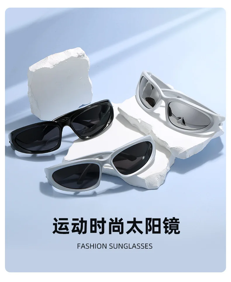 New arrival Popular Women's Sunglasses Punk Sunglasses Unique Oval Sun Glasses Men Goggle Shades Mirror Colorful Y2K Eyewear