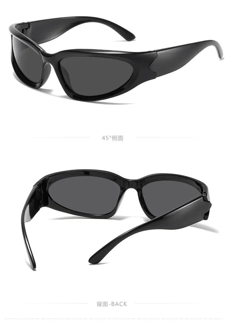 New arrival Popular Women's Sunglasses Punk Sunglasses Unique Oval Sun Glasses Men Goggle Shades Mirror Colorful Y2K Eyewear