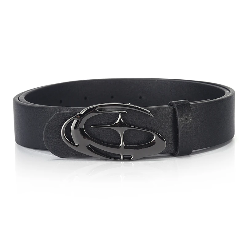 Men's Unique Design Smooth Buckle Belt Fashionable Trendy Casual Pants Accessories Simple Men's Birthday Gifts