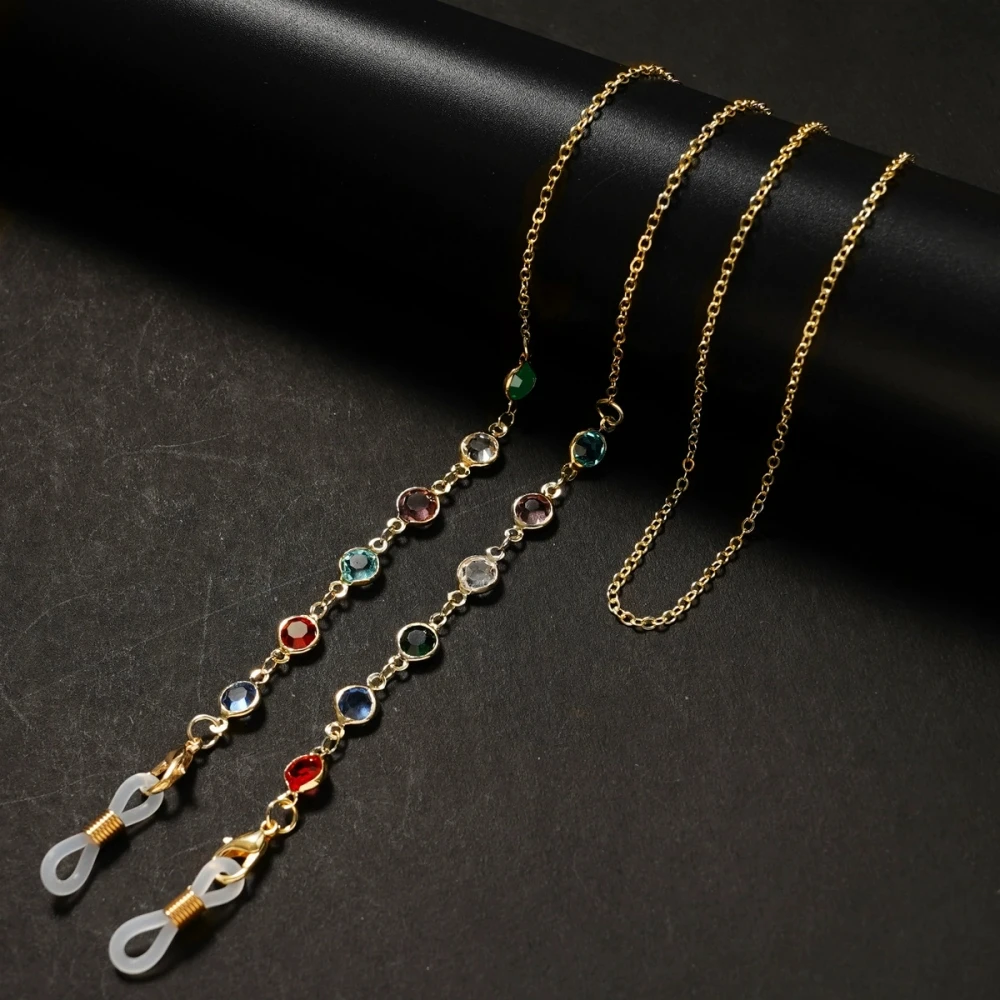 Sunglasses Masking Chains For Women Acrylic Pearl Crystal Eyeglasses Chains Lanyard Glass New Fashion Jewelry Wholesale