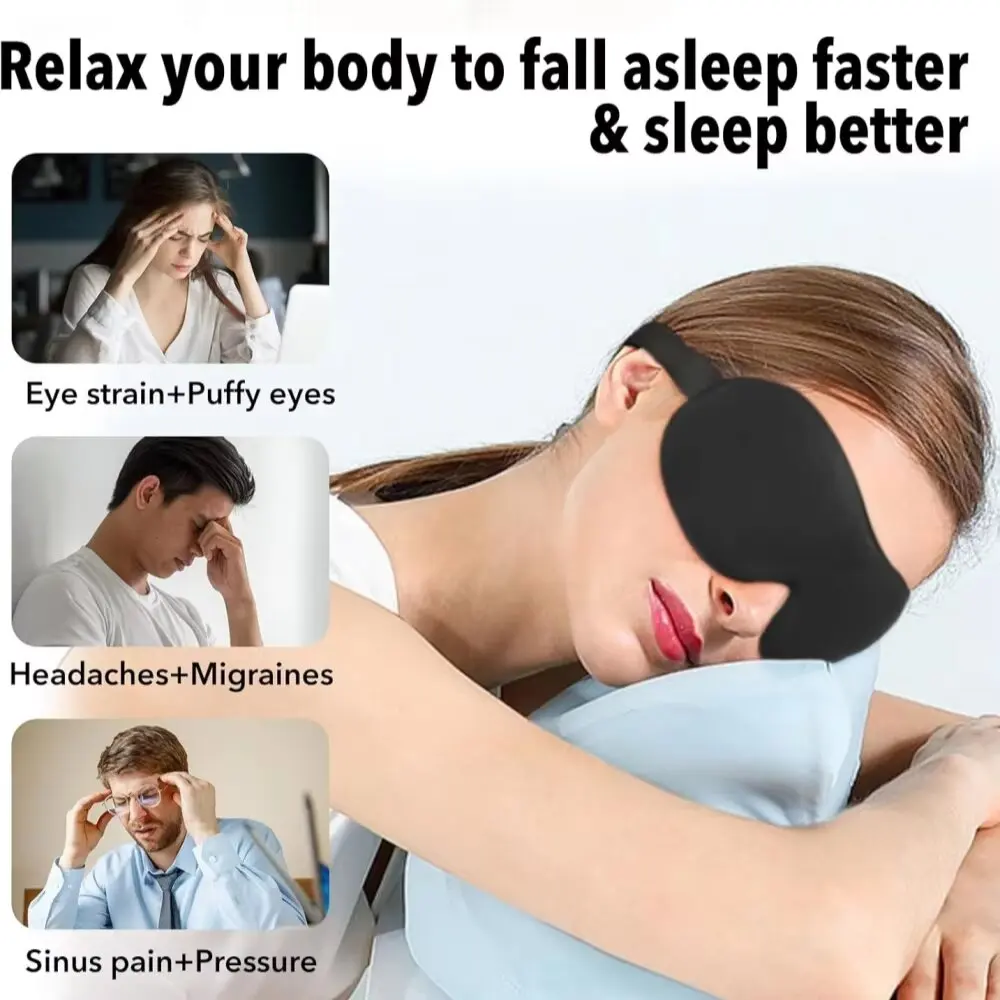3D Sleep Mask Blindfold Sleeping Aid Soft Memory Foam Eye Mask for Sleeping Travel Blockout Light Slaapmasker Eye Cover