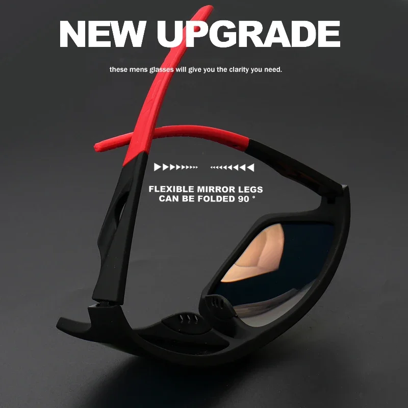 Vintage Outdoor Polarized Sunglasses Men Women Shield Lens Sports Sun Glasses PC Frame TAC Lens Wide Fit Durable UV400