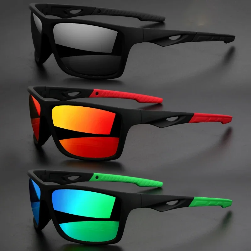 Vintage Outdoor Polarized Sunglasses Men Women Shield Lens Sports Sun Glasses PC Frame TAC Lens Wide Fit Durable UV400