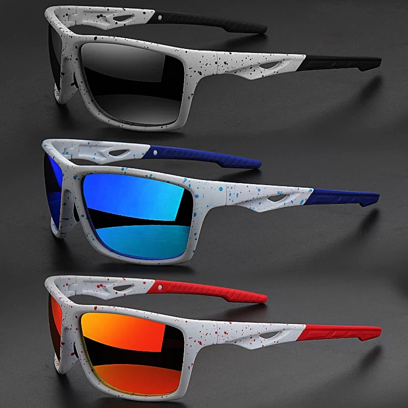 Vintage Outdoor Polarized Sunglasses Men Women Shield Lens Sports Sun Glasses PC Frame TAC Lens Wide Fit Durable UV400
