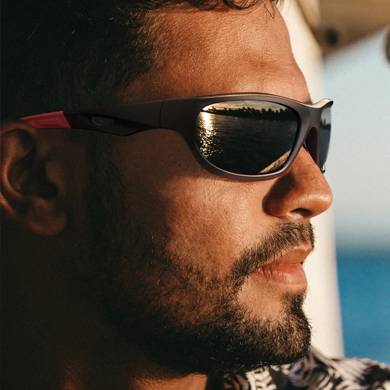 Vintage Outdoor Polarized Sunglasses Men Women Shield Lens Sports Sun Glasses PC Frame TAC Lens Wide Fit Durable UV400