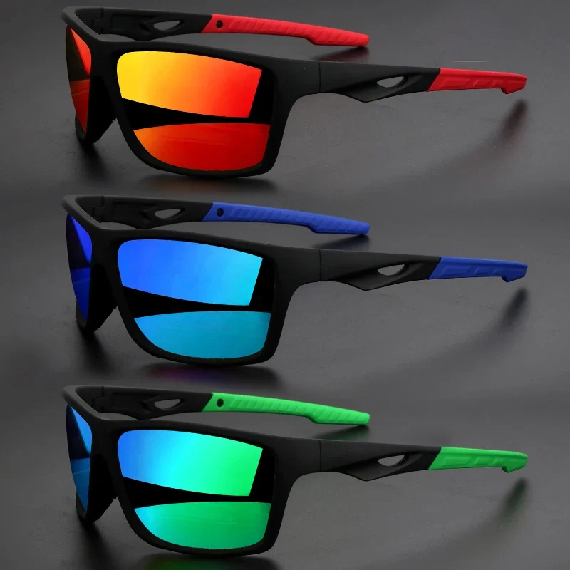 Vintage Outdoor Polarized Sunglasses Men Women Shield Lens Sports Sun Glasses PC Frame TAC Lens Wide Fit Durable UV400