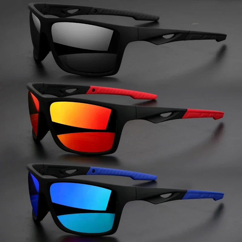 Vintage Outdoor Polarized Sunglasses Men Women Shield Lens Sports Sun Glasses PC Frame TAC Lens Wide Fit Durable UV400