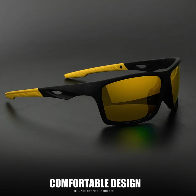 Vintage Outdoor Polarized Sunglasses Men Women Shield Lens Sports Sun Glasses PC Frame TAC Lens Wide Fit Durable UV400