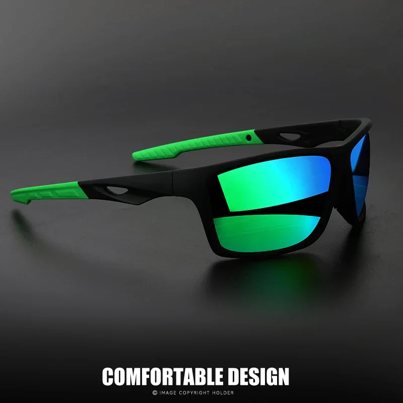 Vintage Outdoor Polarized Sunglasses Men Women Shield Lens Sports Sun Glasses PC Frame TAC Lens Wide Fit Durable UV400