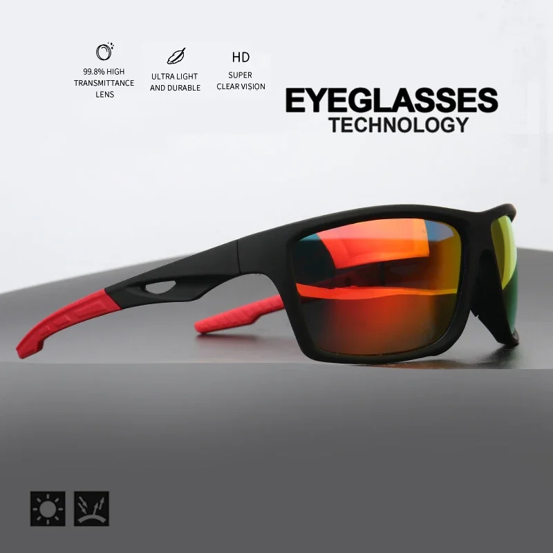 Vintage Outdoor Polarized Sunglasses Men Women Shield Lens Sports Sun Glasses PC Frame TAC Lens Wide Fit Durable UV400