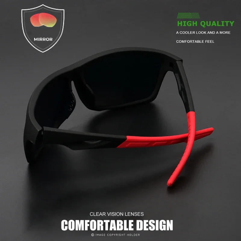 Vintage Outdoor Polarized Sunglasses Men Women Shield Lens Sports Sun Glasses PC Frame TAC Lens Wide Fit Durable UV400