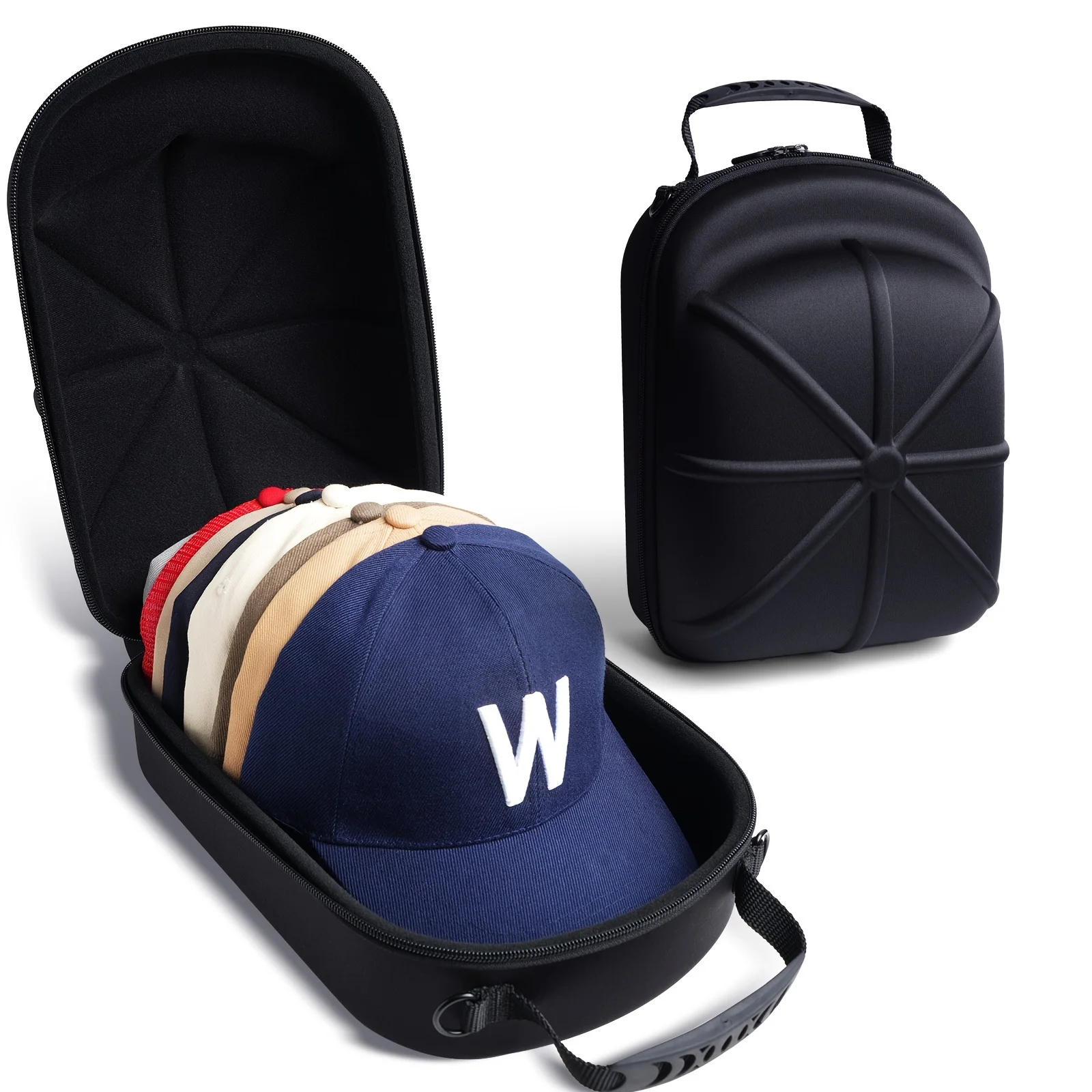 1pc Baseball Hat Travel Bag Baseball Cap Travel Case Storage Carrier Box Display Bag Eva Baseball Cap Carrying Bag