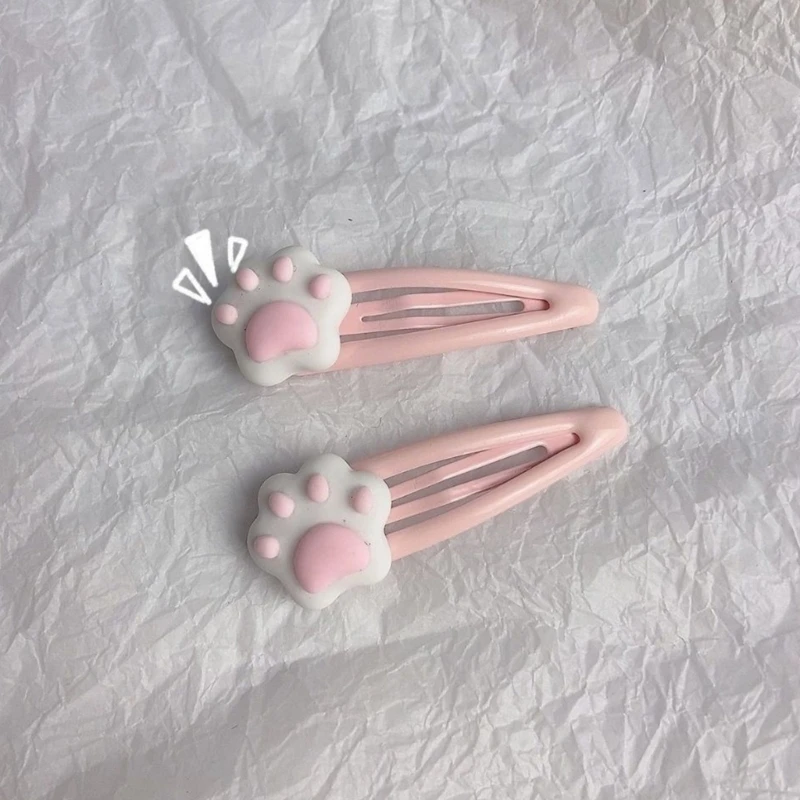 Y2K Cartoon Cat Paw Hair Clip Headwear Travel Hairpins Headdress Hairclip