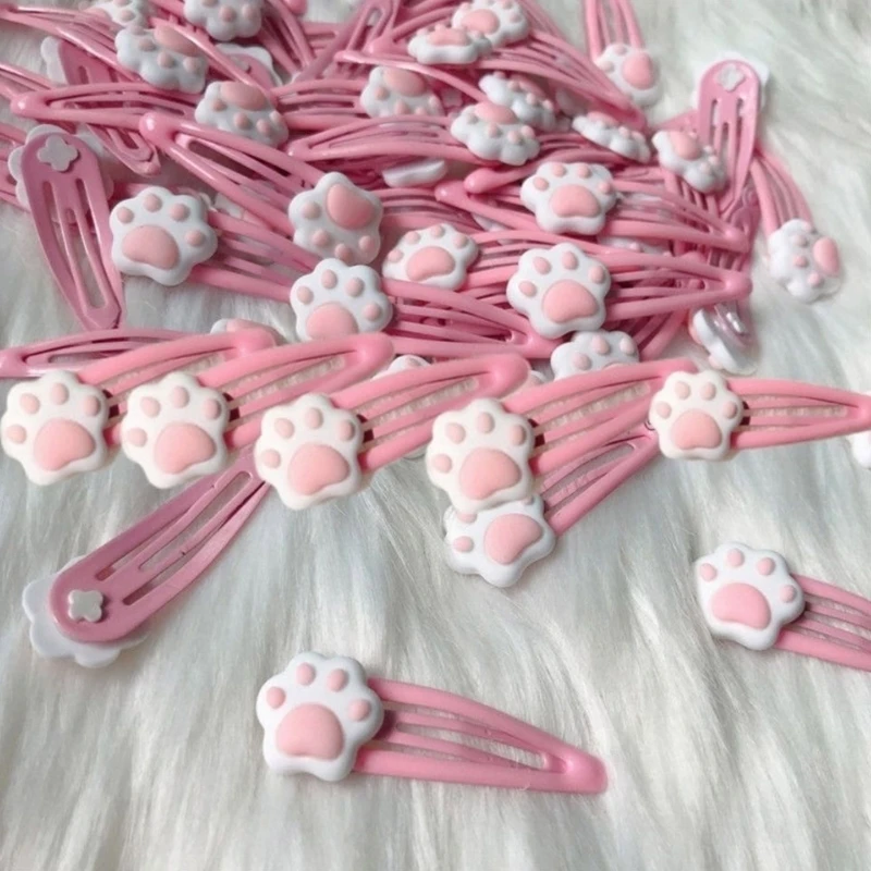 Y2K Cartoon Cat Paw Hair Clip Headwear Travel Hairpins Headdress Hairclip