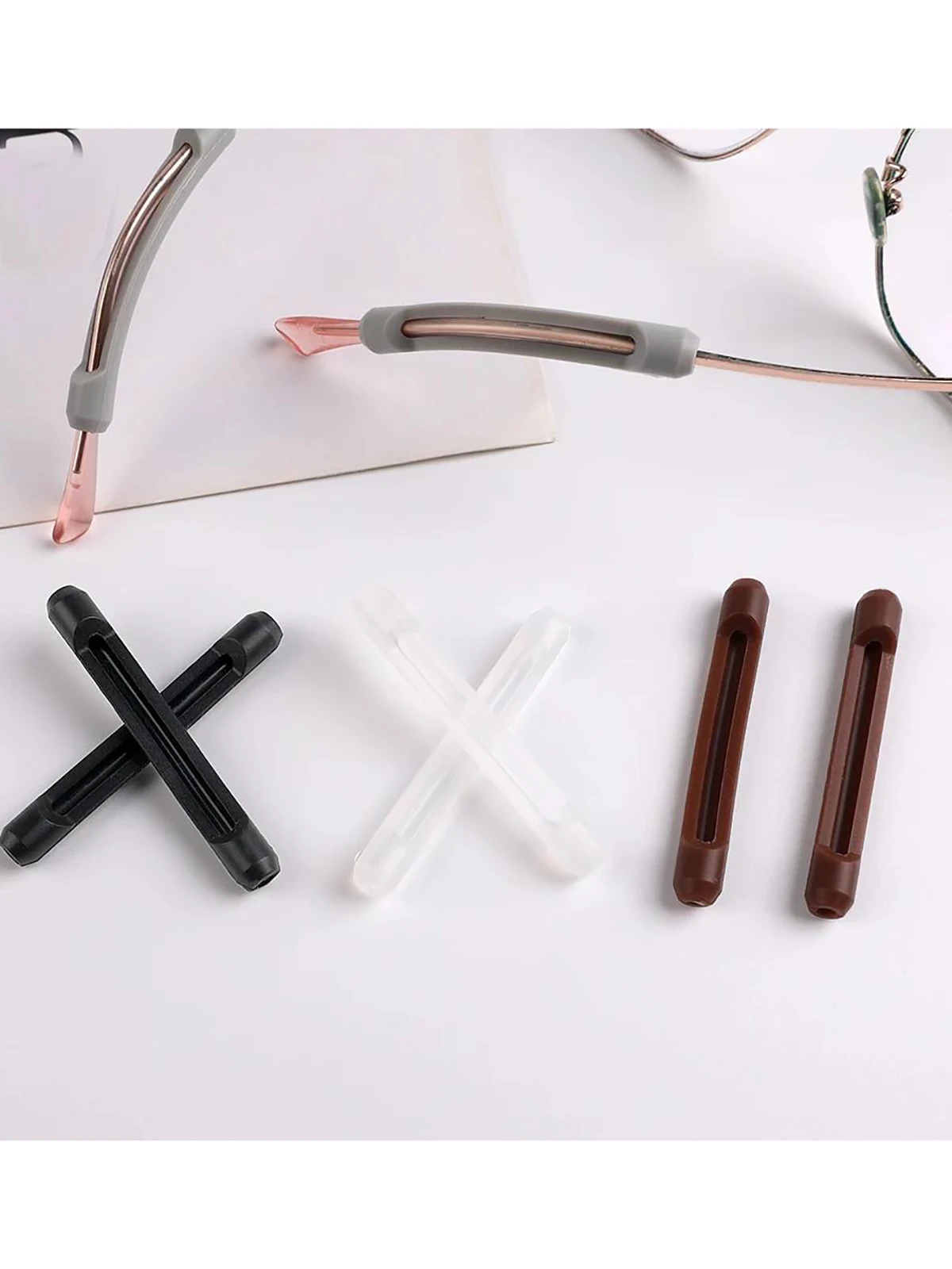 10/20pcs Glasses Anti-slip Silicone Sleeve Eye Frame Leg Drag Fixed Ear Hook Bracket Anti-drop Artifact Glasses Accessories