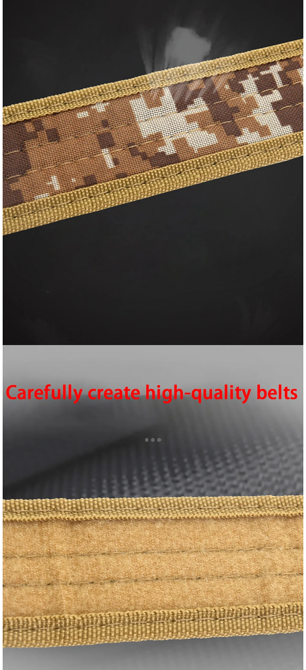Men's Belt Outdoor Camouflage Tactical Belt Oxford Cloth Belt Mountaineering Belt Nylon Wide Waist Belt Work Belt Neutral Belts