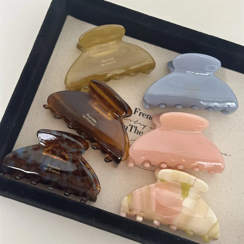 Elegant Acetate Hair Claw Medium Size Sweet Hair Clip Shark Clip Women Hair Accessories Headwear