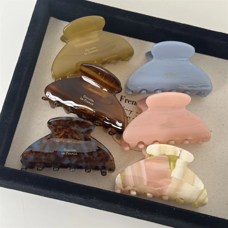Elegant Acetate Hair Claw Medium Size Sweet Hair Clip Shark Clip Women Hair Accessories Headwear