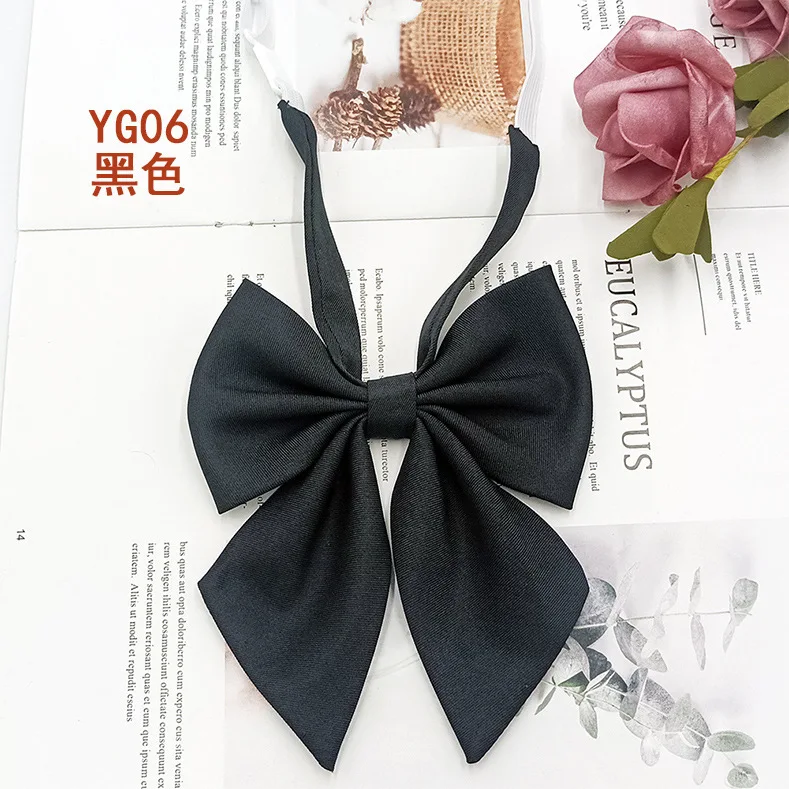 Students Red Solid Bowtie Cotton Bow Tie for Women Uniform Collar Butterfly Cravats Girls Bowties JK Shirt Dress Neck Wear Ties