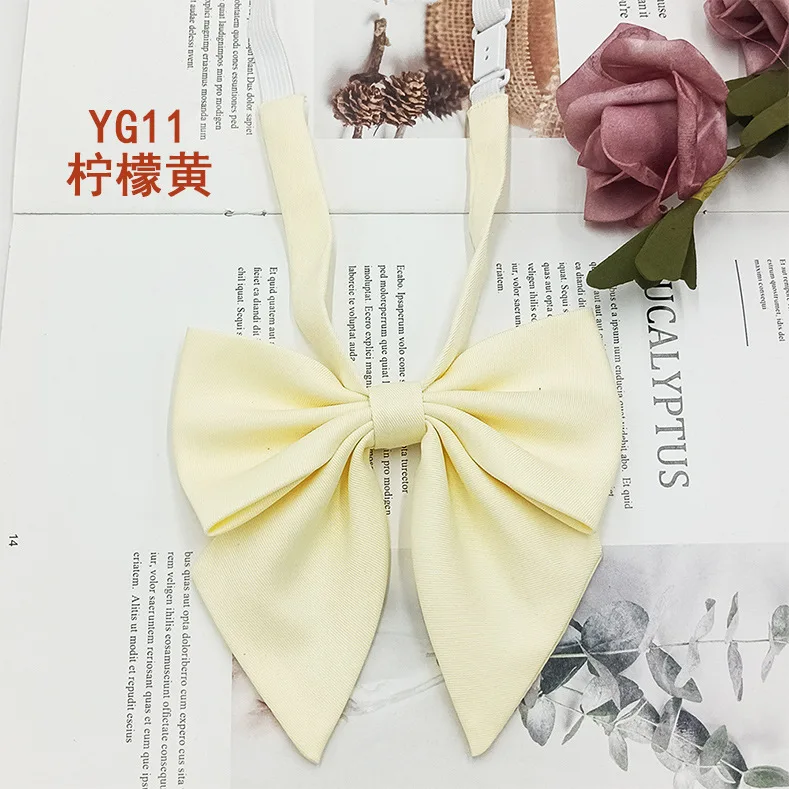 Students Red Solid Bowtie Cotton Bow Tie for Women Uniform Collar Butterfly Cravats Girls Bowties JK Shirt Dress Neck Wear Ties