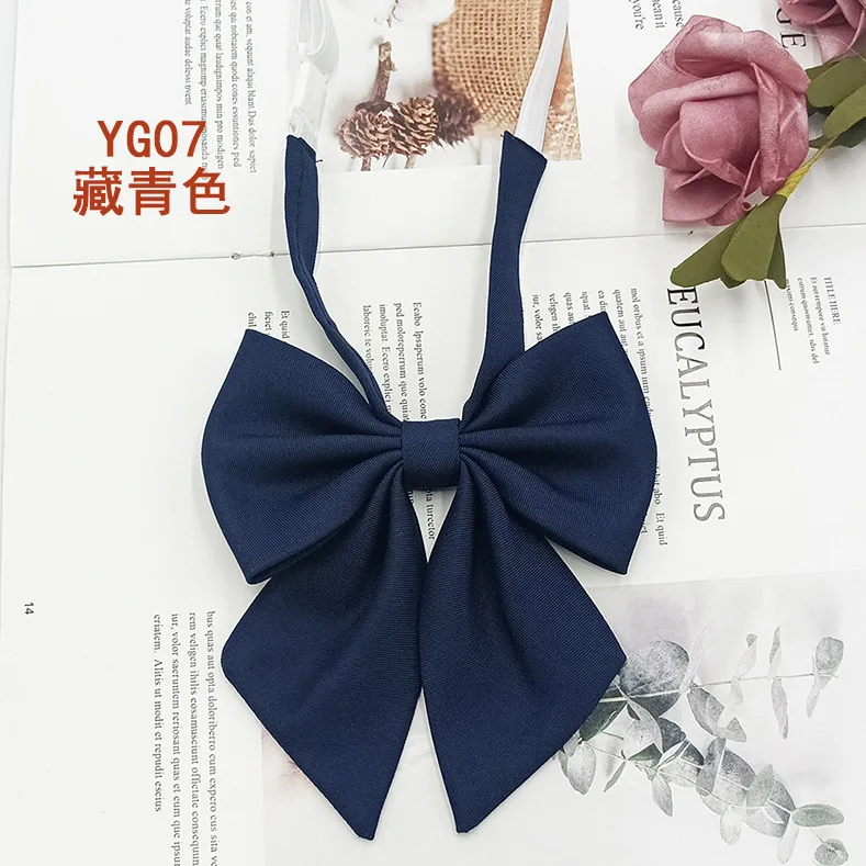 Students Red Solid Bowtie Cotton Bow Tie for Women Uniform Collar Butterfly Cravats Girls Bowties JK Shirt Dress Neck Wear Ties