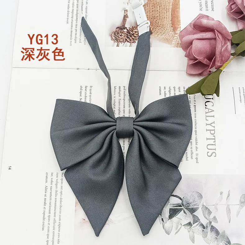 Students Red Solid Bowtie Cotton Bow Tie for Women Uniform Collar Butterfly Cravats Girls Bowties JK Shirt Dress Neck Wear Ties