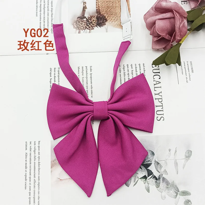 Students Red Solid Bowtie Cotton Bow Tie for Women Uniform Collar Butterfly Cravats Girls Bowties JK Shirt Dress Neck Wear Ties