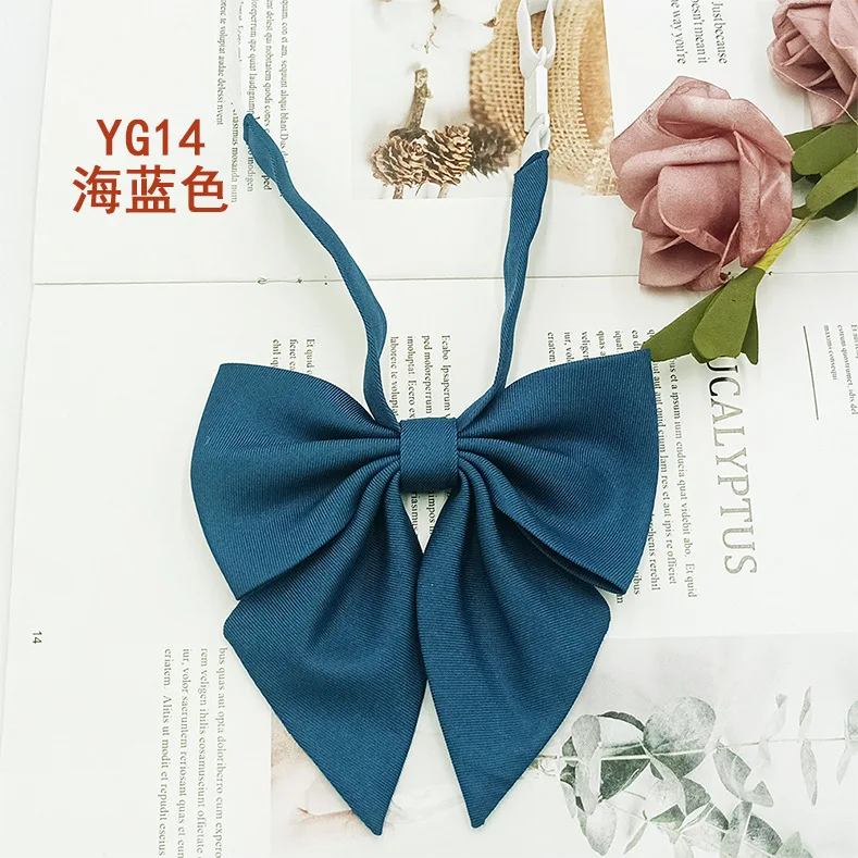 Students Red Solid Bowtie Cotton Bow Tie for Women Uniform Collar Butterfly Cravats Girls Bowties JK Shirt Dress Neck Wear Ties