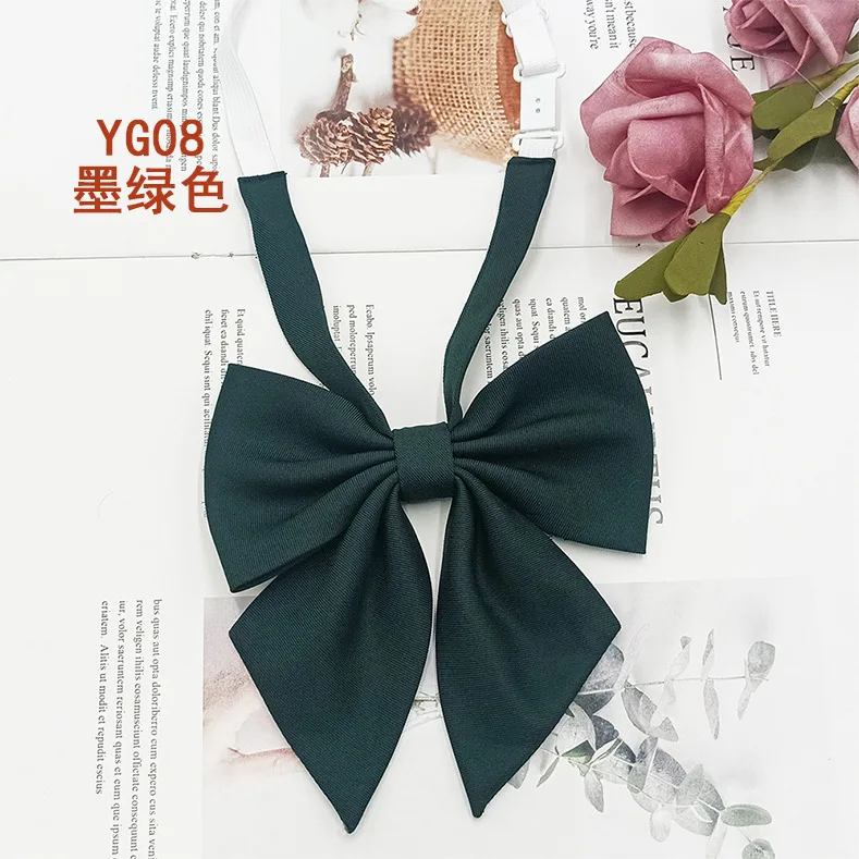 Students Red Solid Bowtie Cotton Bow Tie for Women Uniform Collar Butterfly Cravats Girls Bowties JK Shirt Dress Neck Wear Ties