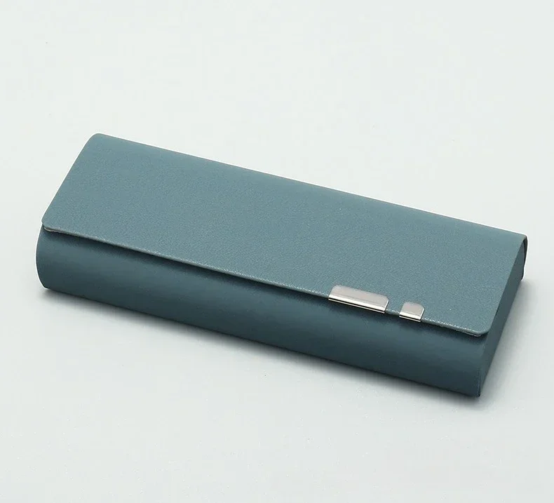 PU Hard Glasses Case Portable Shockproof Sunglasses Storage Snap Lock Slim Spectacle Holder Travel Eyewear Accessories Men Women