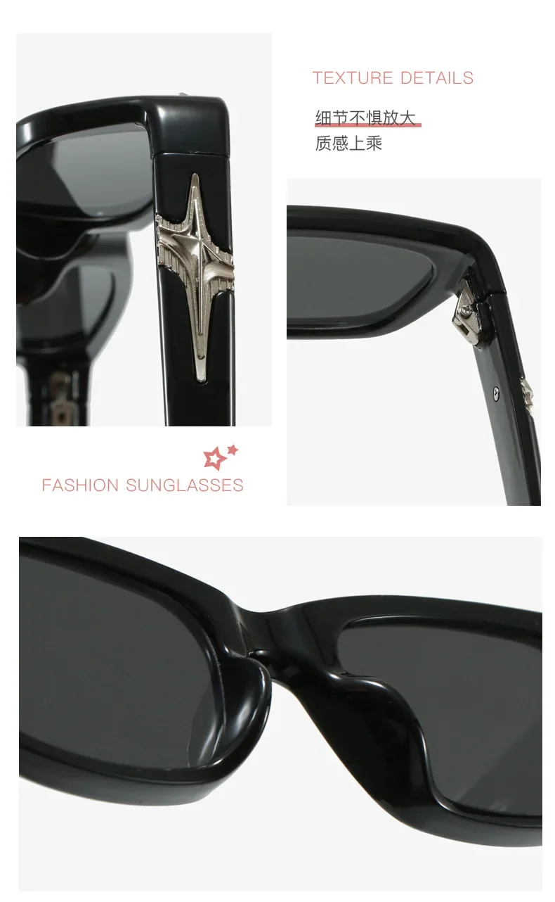 Y2K New Fashion Square Sunglasses Women Men Luxury Brand Shades Punk Sports Sun Glasses Travel Eyeglasses