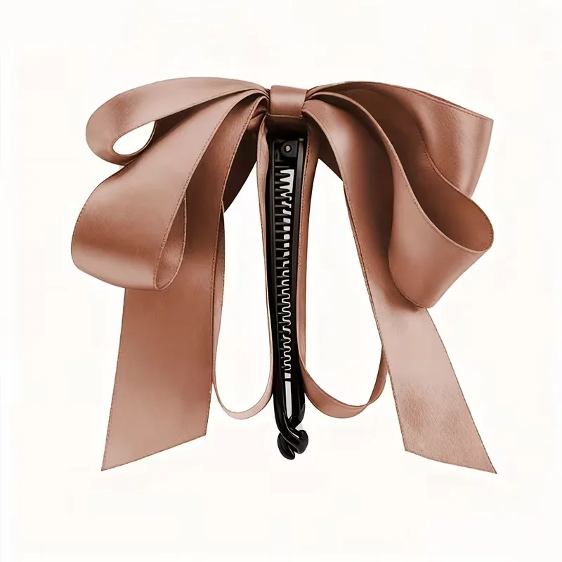 Bow Tassel Hair Clip, High-End Satin, Y2K Style, Hairstyle Decoration and Ponytail Accessory, Valentine's Day Gift