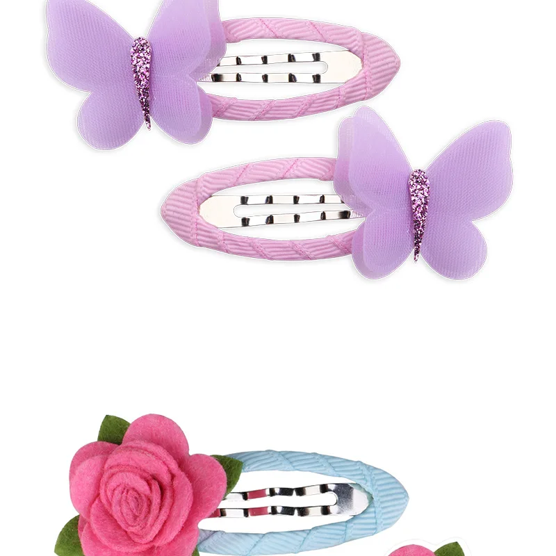 Cartoon Animal Fruit BB Hair Clips for Girls Cute Sequin Droplet Design Snap Barrettes Toddler Daily Headwear Accessory