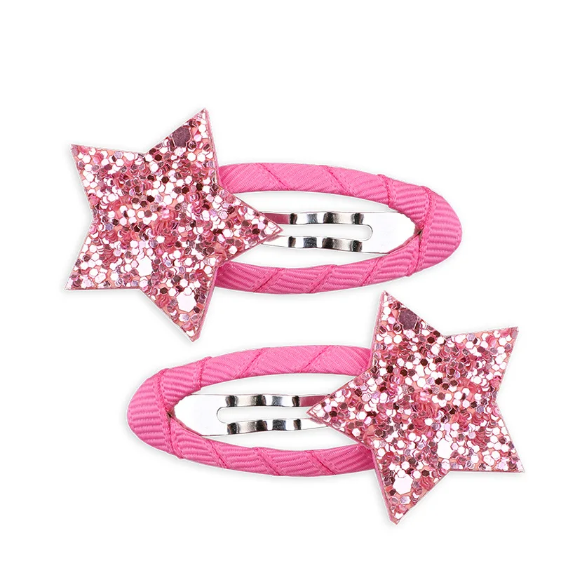 Cartoon Animal Fruit BB Hair Clips for Girls Cute Sequin Droplet Design Snap Barrettes Toddler Daily Headwear Accessory