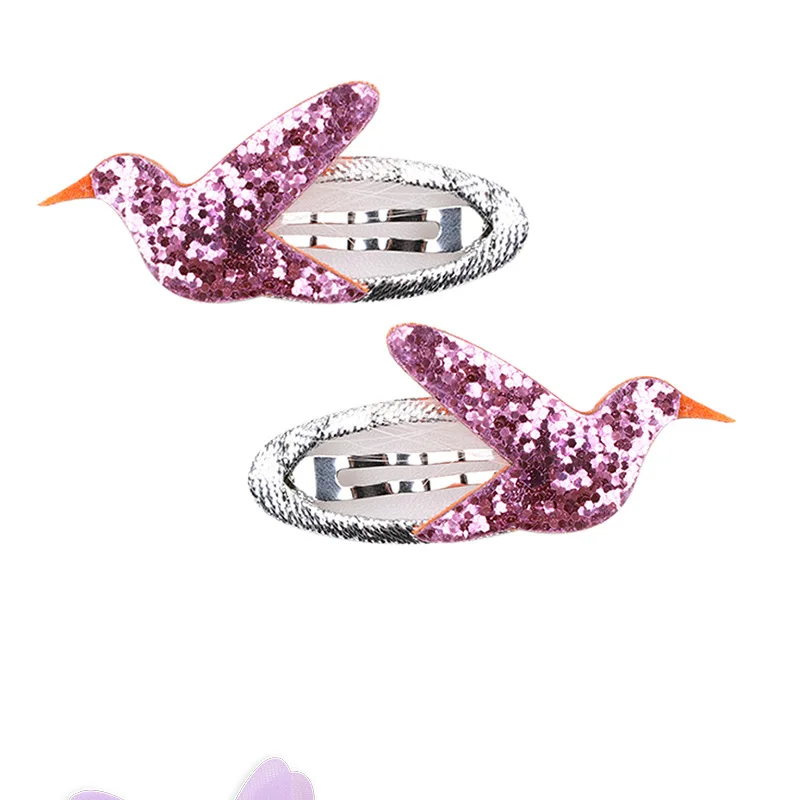 Cartoon Animal Fruit BB Hair Clips for Girls Cute Sequin Droplet Design Snap Barrettes Toddler Daily Headwear Accessory
