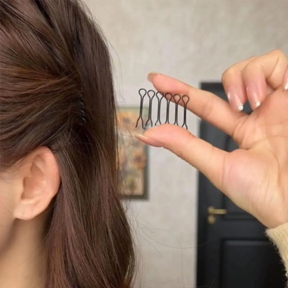 10pcs Invisible Broken Hair Hairpin Styling Accessories Bang Fixed Insert Comb Women Adult Tiara Tools Roll Curve Needle Gift